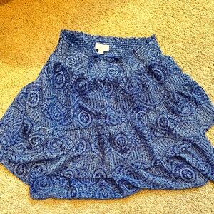 LOFT Blue Tiered Skirt
